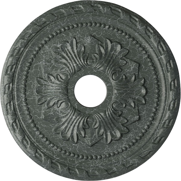 Ekena Millwork Palmetto Medallion (Canopies up to 5"), 20 7/8"OD x 3 5/8"ID x 1 5/8"P, Athenian Green Crackle CM20PMAGC - main